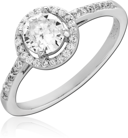 STERLING SILVER 925 PLATED JEWELED RING