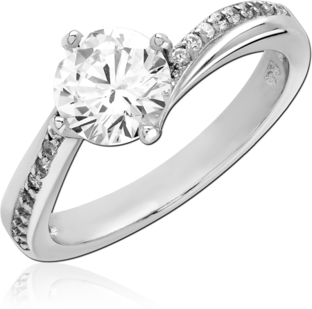 STERLING SILVER 925 PLATED JEWELED RING