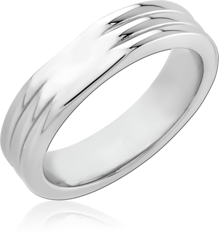 STERLING SILVER 925 RHODIUM PLATED JEWELED RING