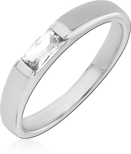 STERLING SILVER 925 PLATED JEWELED RING