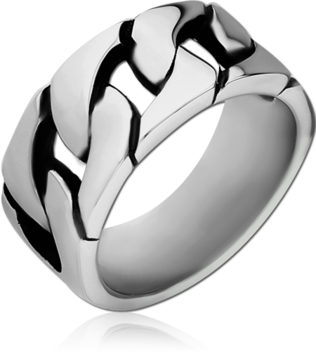 SURGICAL STEEL RING - CHAIN