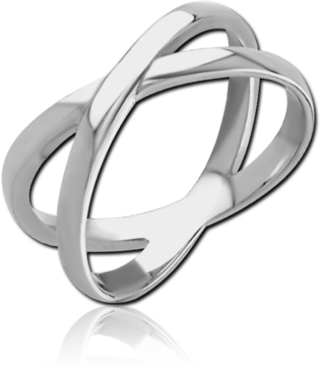 SURGICAL STEEL STACKED RING
