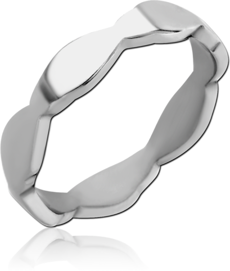 SURGICAL STEEL WAVES RING