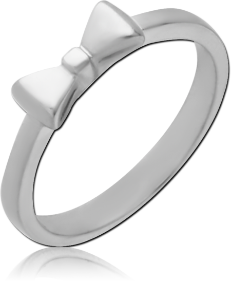 SURGICAL STEEL RING - BOW