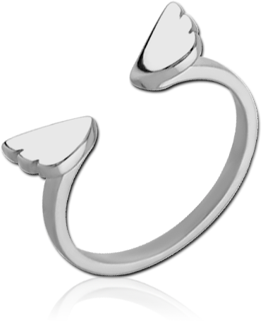 SURGICAL STEEL OPEN WINGS RING