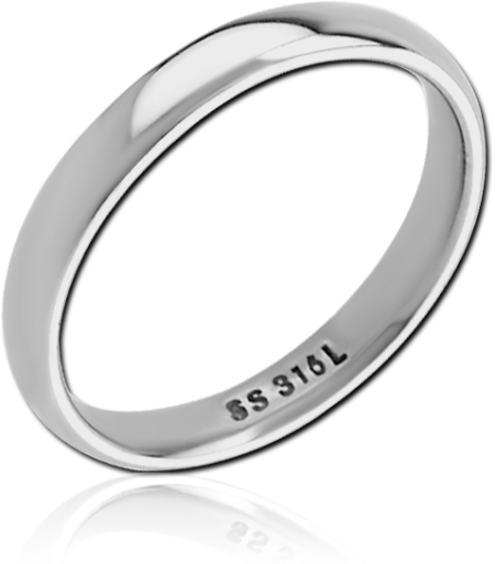 SURGICAL STEEL RING - SLIM BAND
