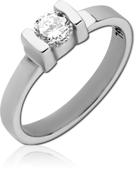 SURGICAL STEEL JEWELED RING - PROTECTED STONE