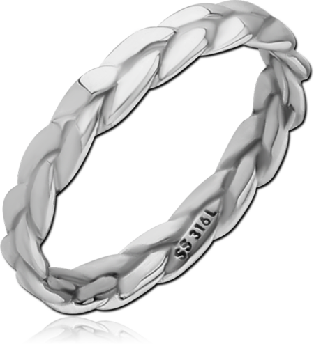 SURGICAL STEEL RING - TWITST ROPE