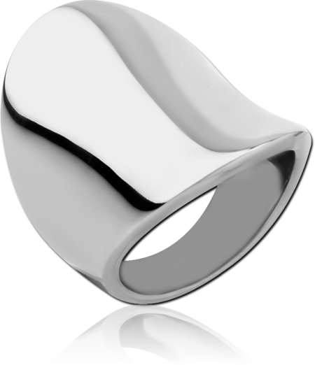 SURGICAL STEEL RING - WIDE CONCAVE