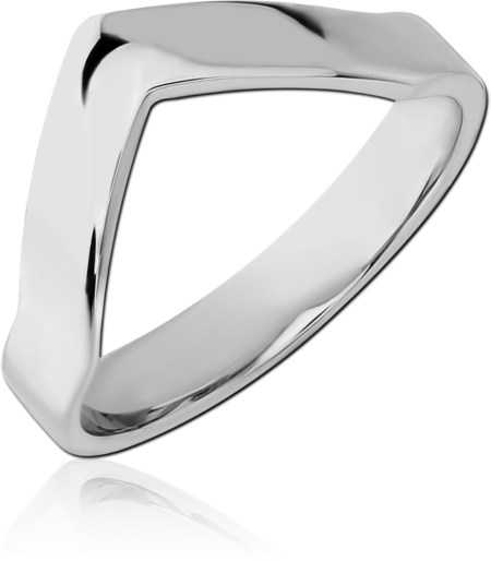 SURGICAL STEEL RING - POINTY TOP