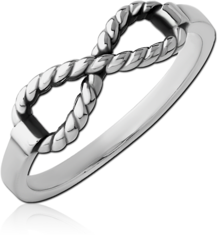 SURGICAL STEEL RING - INFINITY ROPE