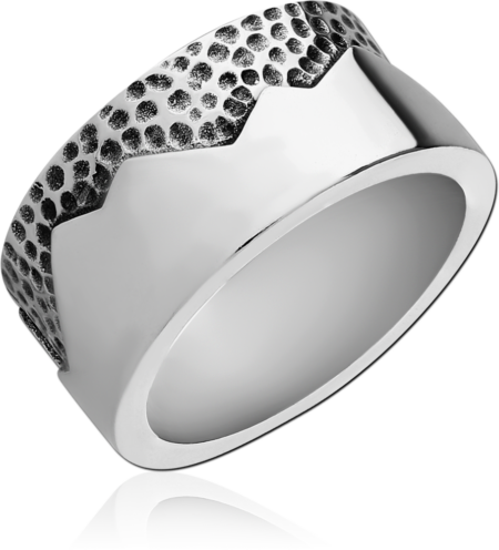 SURGICAL STEEL RING - MOUNTAINS