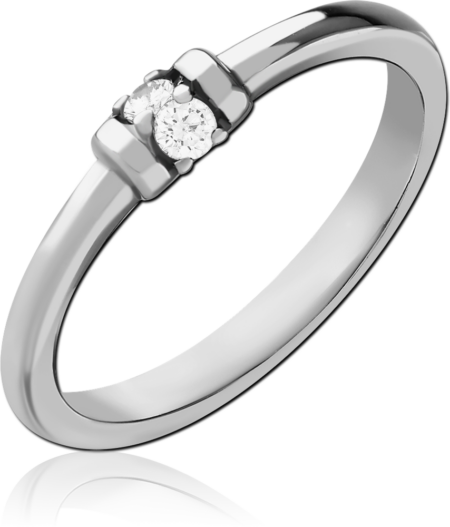 SURGICAL STEEL JEWELED RING