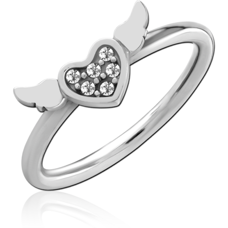 SURGICAL STEEL JEWELED RING