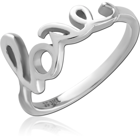 SURGICAL STEEL RING - LOVE