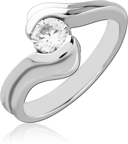 SURGICAL STEEL JEWELED RING