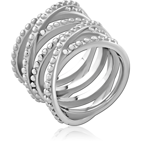 SURGICAL STEEL JEWELED RING