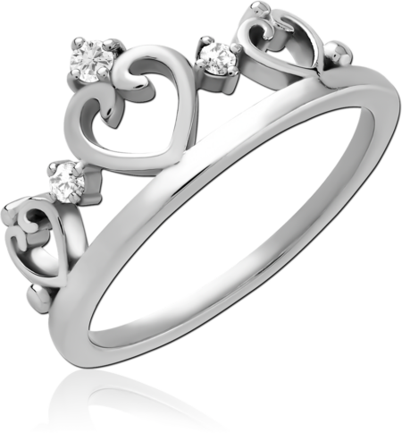 SURGICAL STEEL JEWELED RING