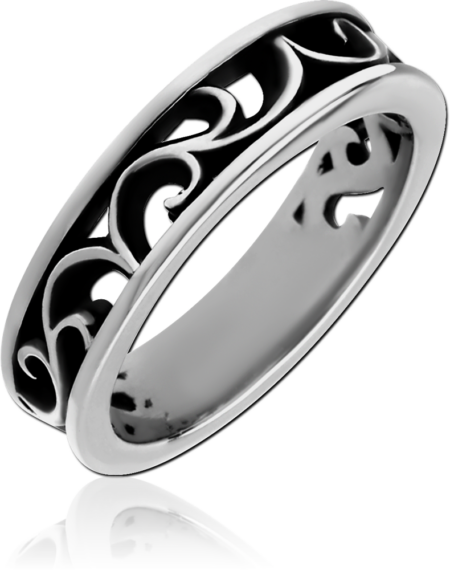 SURGICAL STEEL OXIDIZED RING