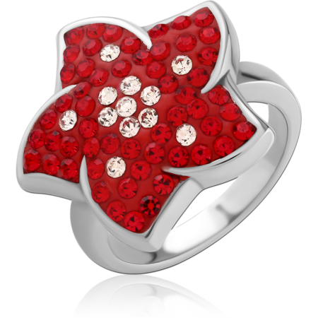 SURGICAL STEEL CRYSTALINE JEWELED RING