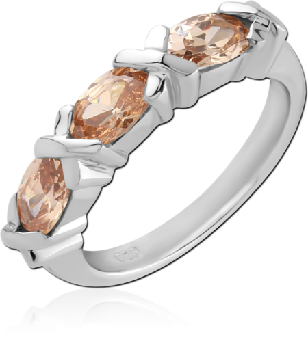 STERLING SILVER 925 JEWELED RING