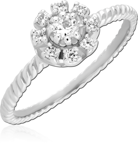 STERLING SILVER 925 JEWELED RING