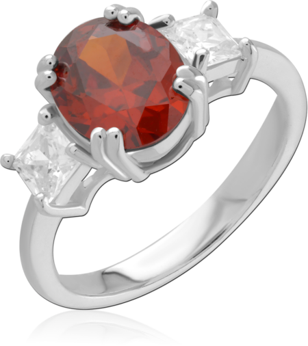 STERLING SILVER 925 JEWELED RING