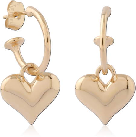 GOLD PVD 18K SURGICAL STEEL EAR STUDS PAIR