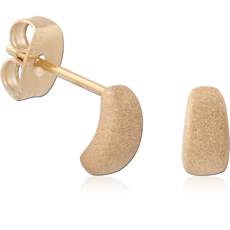 GOLD PVD 18K COATED SURGICAL STEEL EAR STUDS PAIR