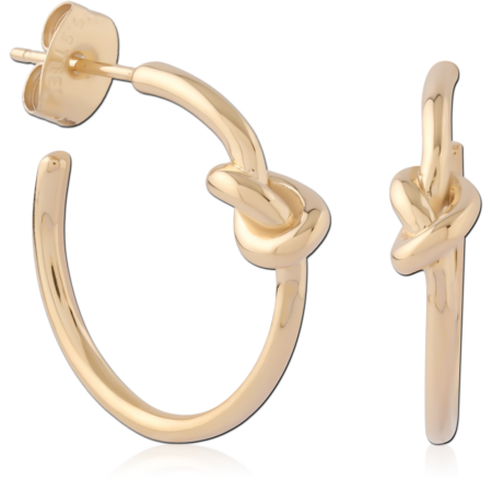 GOLD PVD 18K COATED SURGICAL STEEL EAR STUDS PAIR