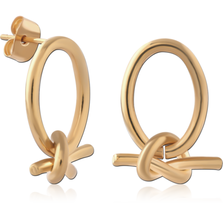 STERLING SILVER 925 GOLD PLATED 18K JEWELED EAR STUDS PAIR