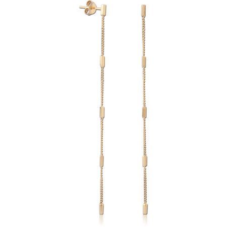 STERLING SILVER 925 18K GOLD PLATED EAR STUDS PAIR