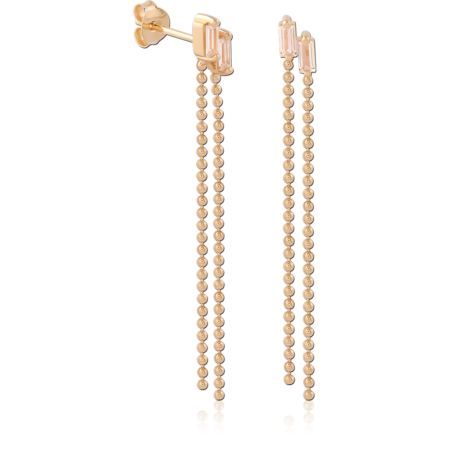 STERLING SILVER 925 18K GOLD PLATED EAR STUDS PAIR