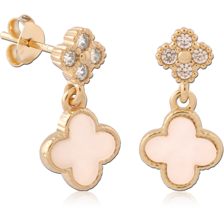 STERLING SILVER 925 GOLD PLATED 18K  EAR STUDS PAIR