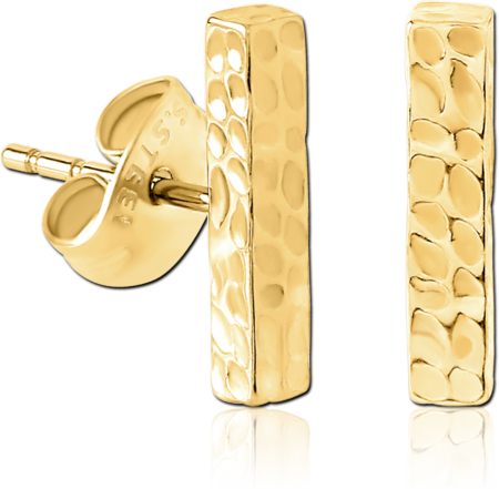 GOLD PVD COATED SURGICAL STEEL EAR STUDS