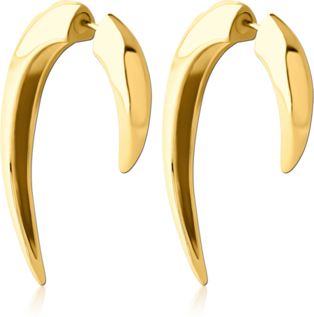 GOLD PVD COATED SURGICAL STEEL EAR STUDS PAIR