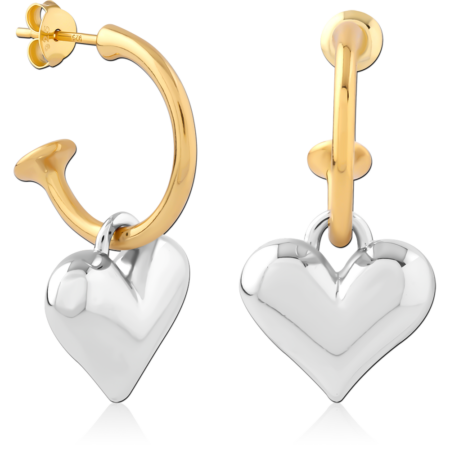 STERLING SILVER 925 GOLD PLATED  EAR STUDS PAIR