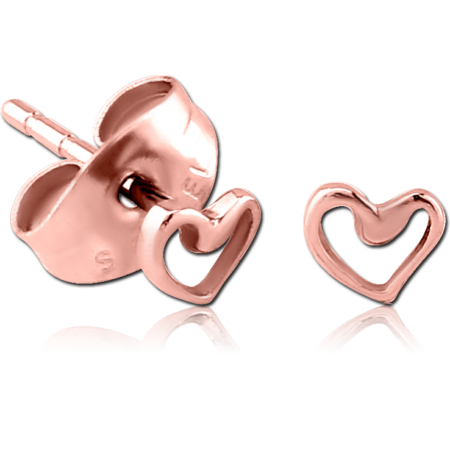 ROSE GOLD PVD COATED SURGICAL STEEL EAR STUDS PAIR