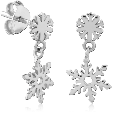 STERLING SILVER 925 RHODIUM PLATED EAR STUDS PAIR