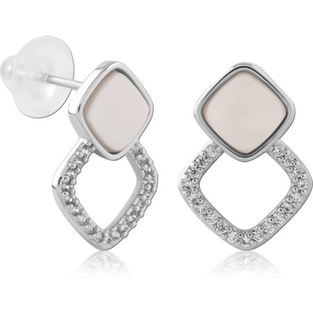 STERLING SILVER 925 PLATED EAR STUDS PAIR