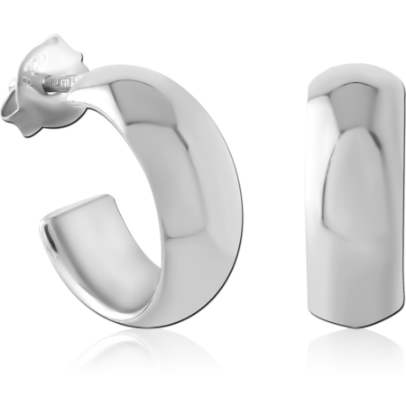 STERLING SILVER 925 RHODIUM PLATED EAR STUDS PAIR