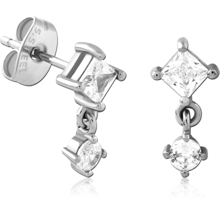 SURGICAL STEEL EAR STUDS PAIR