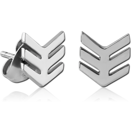 SURGICAL STEEL EAR STUDS PAIR