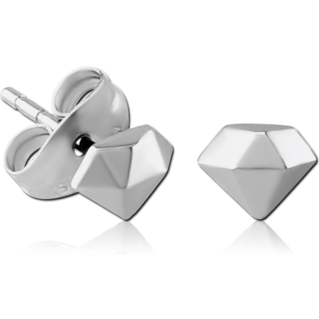 SURGICAL STEEL EAR STUDS PAIR - DIAMOND