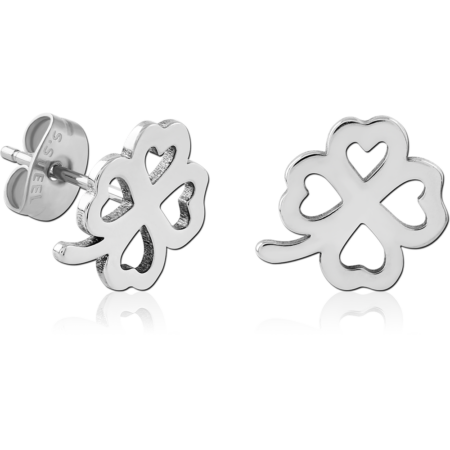 SURGICAL STEEL EAR STUDS - SHAMROCK