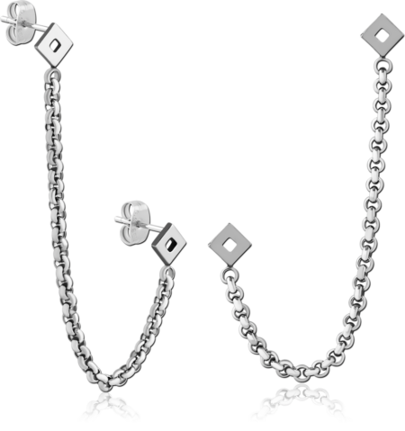 SURGICAL STEEL EAR STUDS PAIR