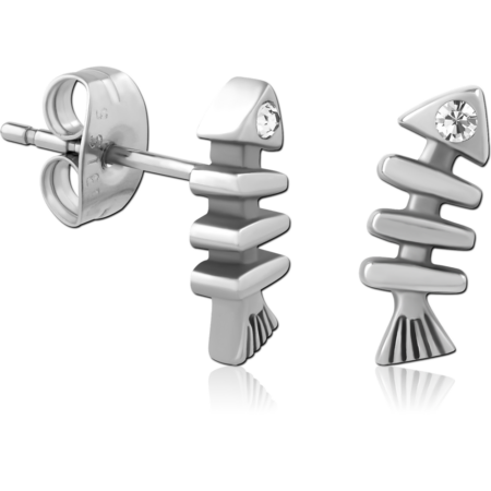 SURGICAL STEEL JEWELE EAR STUDS PAIR