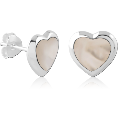 STERLING SILVER 925 PLATED JEWELED EAR STUDS PAIR