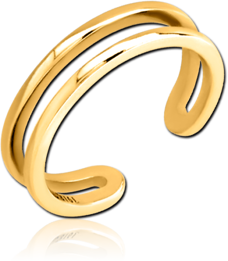 GOLD PVD COATED SURGICAL STEEL TOE RING