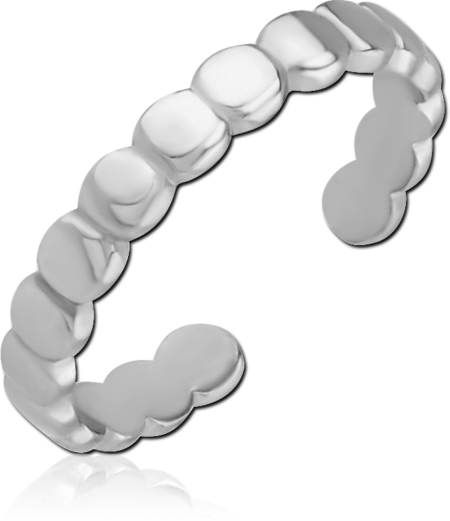 SURGICAL STEEL TOE RING - DISKS